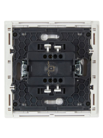 Фортепиано белый выключатель 1кл с подсветкой скрытая 10А IP20 