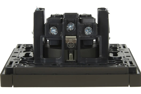 Фортепиано серый розетка скрытая 1-мест заземление IP20 винтовое крепление