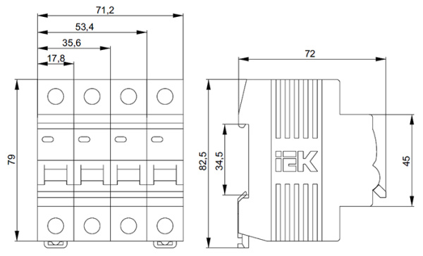 Автомат 4Р 40А C 4,5кА ВА47-29 IEK