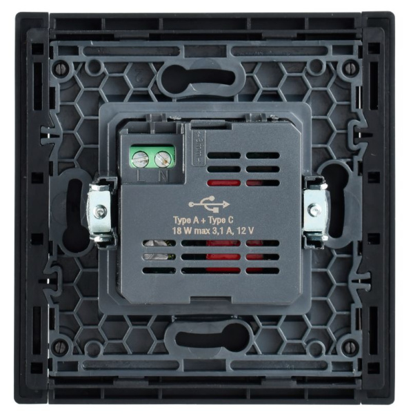 Фортепиано сталь механизм USB A+C скрытая 2-ая 18Вт