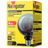 Лампа свд 220В E27 4Вт 2700К 170лм шар G95 серая филамент Navigator винтаж
