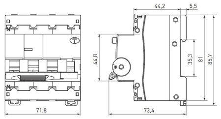 Дифавтомат 4Р 16А C тип AC 30мА 6кА 4мод АВДТ-63N EKF PROxima
