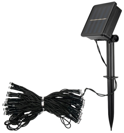 Гирлянда свд на солнечной батарее 6900мм IP44 нить 50 свд.разноцвет.2 режима