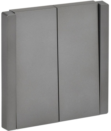 Фортепиано сталь выключатель 2кл скрытая 10А IP20 