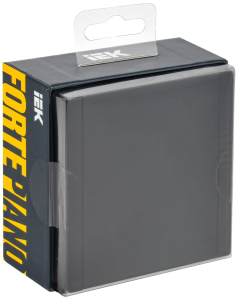 Фортепиано черный механизм розетки скрытая 1-мест заземление с крышкой шторки IP44 