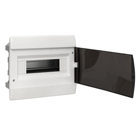 Бокс 12мод встраиваемый белый черная прозрачная дверь  SlimBox EKF