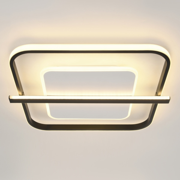 Светильник потолочный (люстра) свд 107Вт 3000К-6000К 3330лм черный/белый пульт диммер 