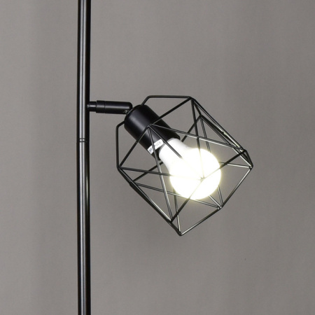 Торшер 2*60Вт E27 черный Готика