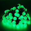 Гирлянда нить 10м зеленый 70свд соединяемая IP44 черный провод шарики (до 3мод)