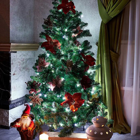 Гирлянда нить 20м белый 160свд с контроллером IP20 зеленый провод 8 режимов