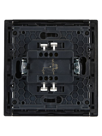 Фортепиано черный переключатель 1кл с подсветкой скрытая 10А IP20 