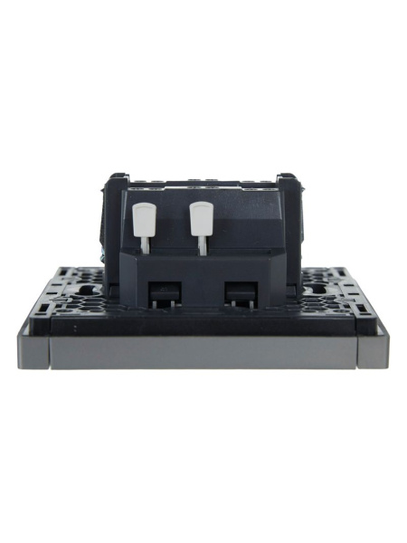 Фортепиано сталь переключатель перекрестный 1кл скрытая 10А IP20 