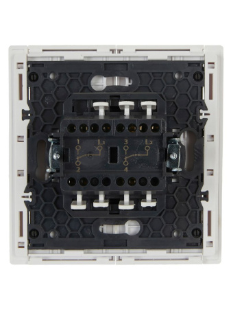 Фортепиано белый переключатель 2кл скрытая 10А IP20