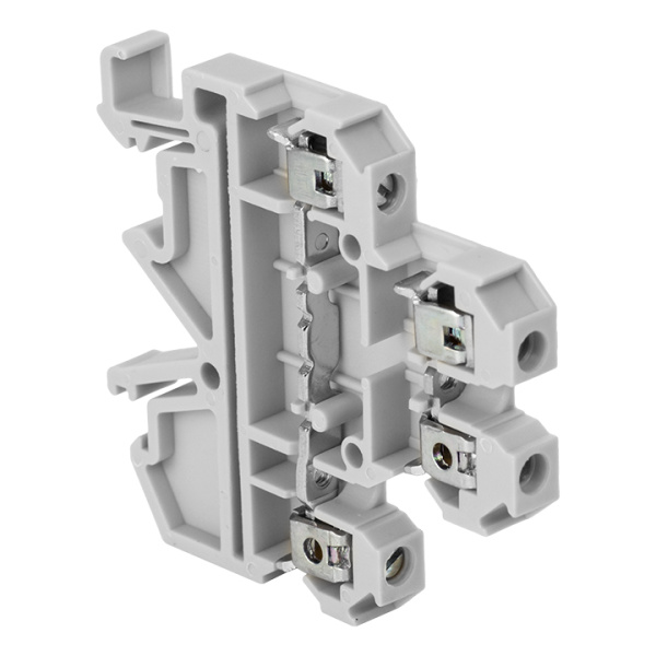 Зажим клеммный DIN-рейка 4мм2 32А серый EKF двухуровневая