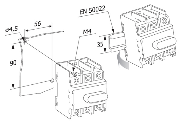 Рубильник 3Р 80А перекидной TwinBlock EKF PROxima 