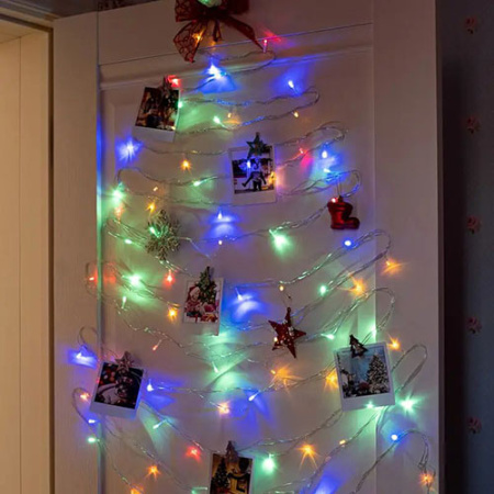 Гирлянда нить 10м мультицвет 80свд с контроллером IP20 прозрачный провод 8 режимов