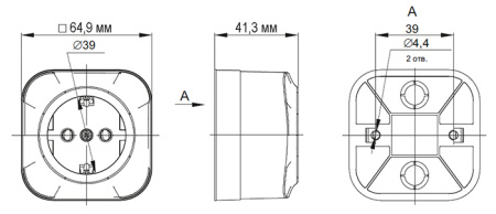 Глори шампань розетка открытая 1-мест заземление IP20 