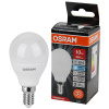 Лампа шар свд Е14 10Вт 6500К 800лм P45 матовый Osram LED Value black