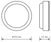 Светильник ДПП 15Вт 4000К 1100лм круг белый IP65 LITE Gauss 