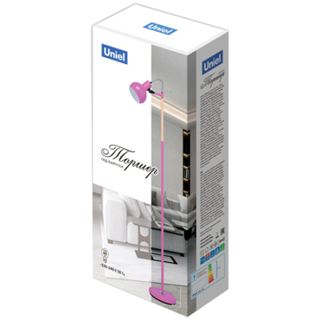 Торшер 1*40Вт E14 черный UML-T702