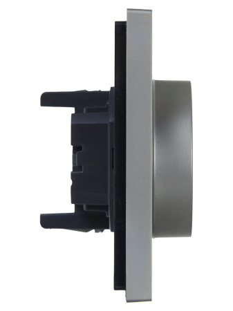 Фортепиано сталь розетка скрытая 2-мест заземление шторки быстрозажим. клем. IP20 