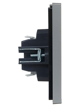 Фортепиано сталь выключатель 1кл с подсветкой скрытая 10А IP20 