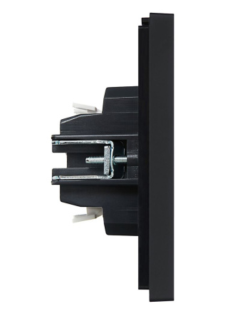 Фортепиано черный выключатель 1кл скрытая 10А IP20 