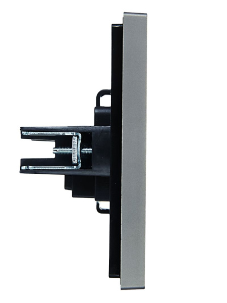 Фортепиано сталь розетка скрытая 1-мест IP20 