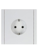 Фортепиано белый розетка скрытая 1-мест заземление шторки IP20 