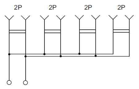 Глори сталь розетка открытая 4-мест IP20 