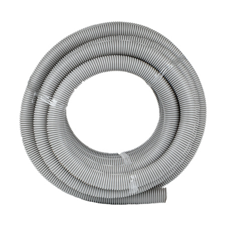 Труба гофра 40мм ПВХ 15м серый EKF с протяжкой 