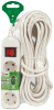 Удлинитель 3-мест 10м ПВС 3*1 белый выкл ЭРА  Greenline