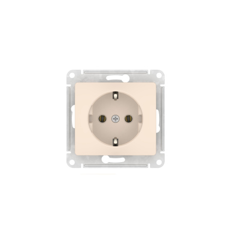 Глосса бежевый розетка скрытая 1-мест заземление быстрозажим. клем. IP20 