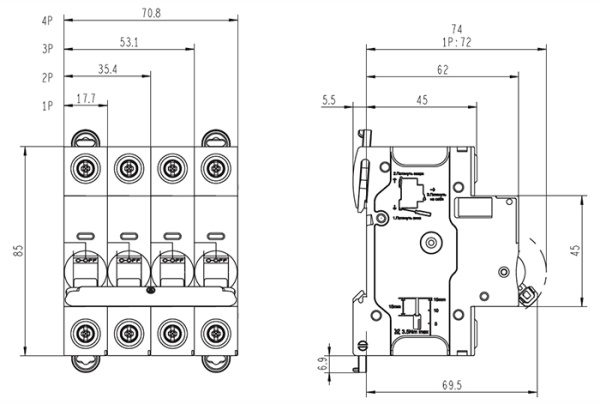 Автомат 1Р 10А C 6кА S9FN Systeme Electric Systeme9