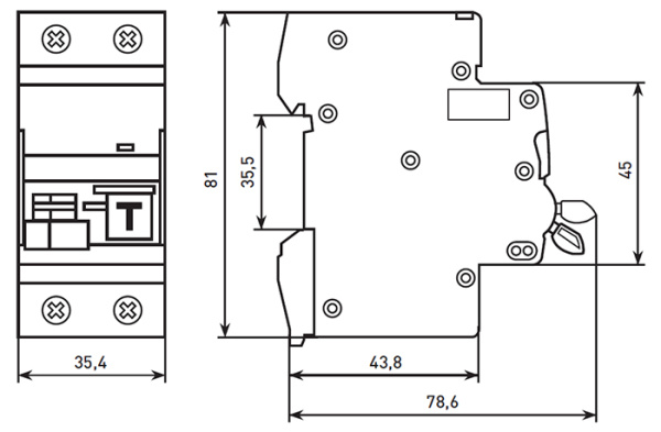 Дифавтомат 2Р 40А C тип AC 30мА 6кА 2мод DVA-6 EKF Averes