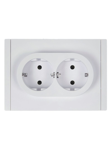 Фортепиано белый розетка скрытая 2-мест заземление шторки IP20 