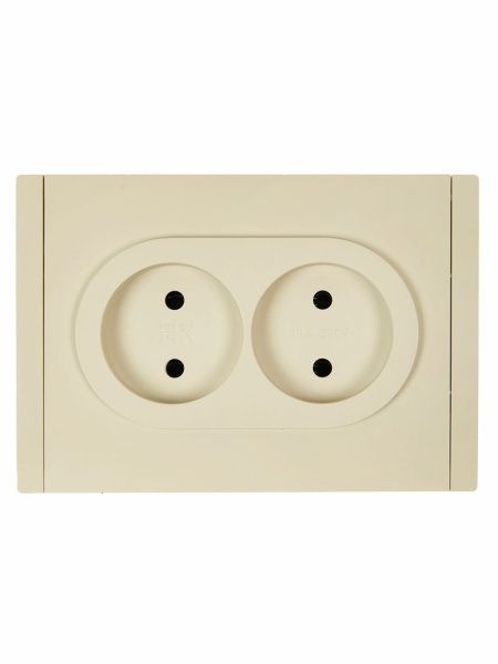 Фортепиано ваниль розетка скрытая 2-мест шторки быстрозажим. клем. IP20 