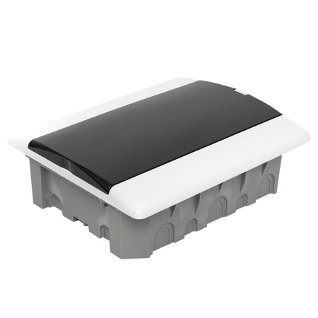 Бокс 12мод встраиваемый белый черная прозрачная дверь  SlimBox EKF