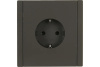 Фортепиано серый розетка скрытая 1-мест заземление IP20 винтовое крепление