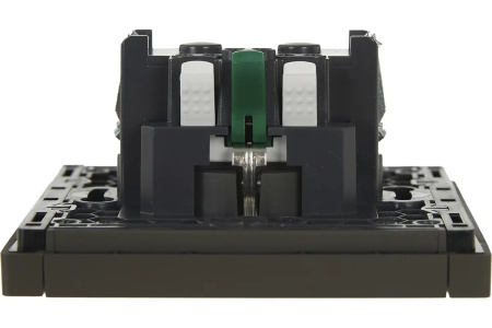 Фортепиано серый розетка скрытая 1-мест заземление шторки IP20 