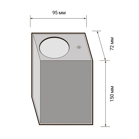Светильник настенный 2*35Вт GU10 IP65 черный пластик Jazzway