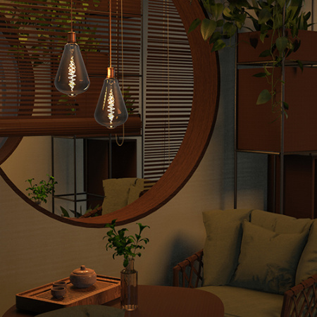 Лампа декор свд Е27 8,5Вт 1800К 165лм ST164 серая филамент Gauss 