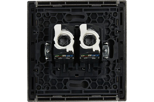 Фортепиано сталь механизм RJ45 2x8(8) скрытая 2-ая Cat5e