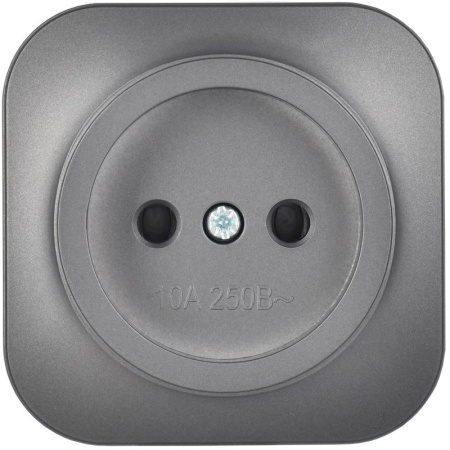 Глори сталь розетка открытая 1-мест IP20