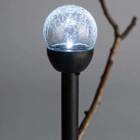 Светильник грунтовый свд на солнечной батарее пластик черный 330мм IP44 ERASF23-15 "Капля"