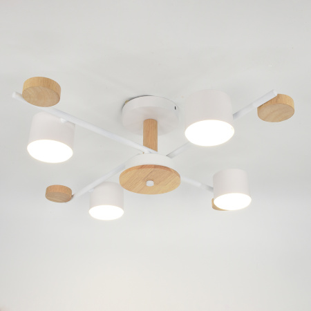 Светильник потолочный (люстра) *15Вт GX53 черный/дерево 