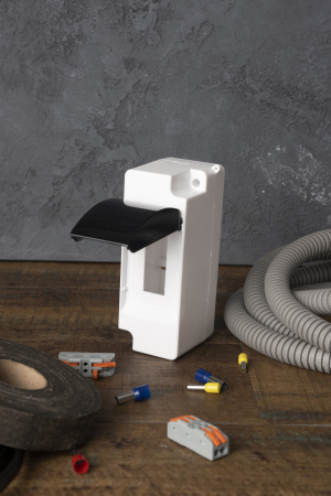 Бокс 2мод навесной белый черная прозрачная дверь IP30 PROxima EKF