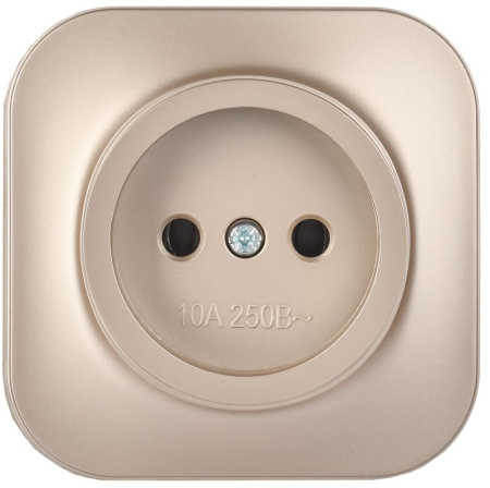Глори шампань розетка открытая 1-мест IP20 