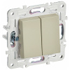 Сканди бежевый выключатель проходной 2кл скрытая 10А IP20 