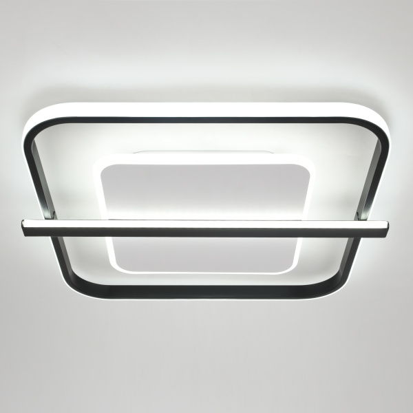 Светильник потолочный (люстра) свд 107Вт 3000К-6000К 3330лм черный/белый пульт диммер 